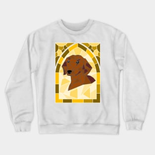 Stained Glass Red Dachshund Crewneck Sweatshirt